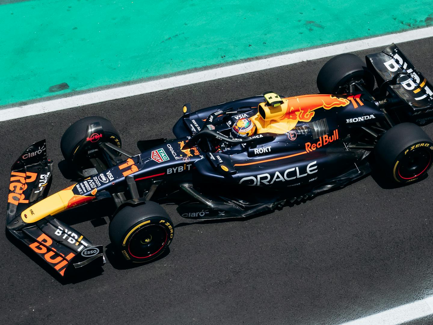 F1 car overhead view