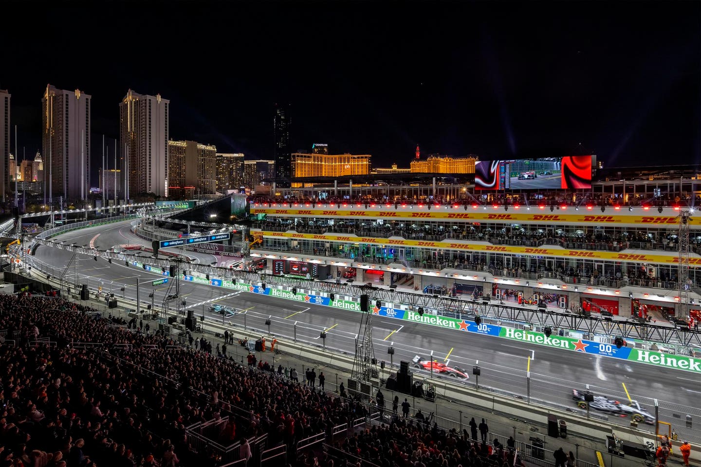 Las Vegas Grand Prix night race on the Strip